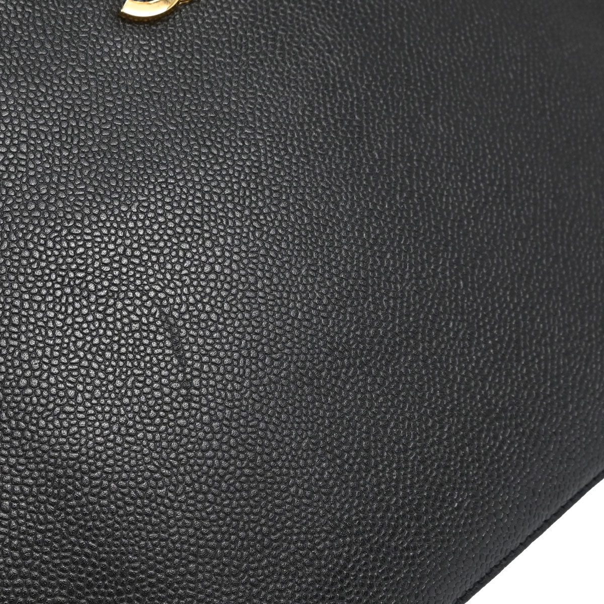Chanel 1997-1999 Black Caviar Skin Tote Handbag