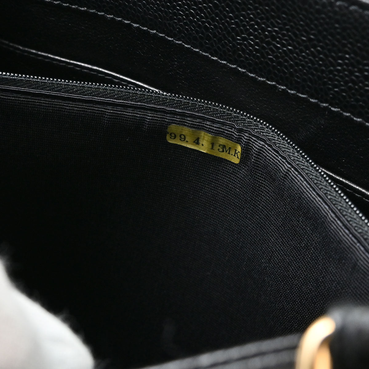 Chanel 1997-1999 Black Caviar Skin Tote Handbag