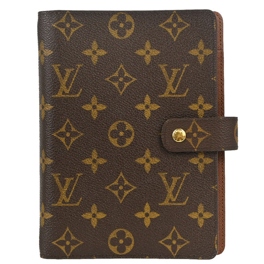 Louis Vuitton Monogram Agenda MM Planner Cover R20004 Small Good