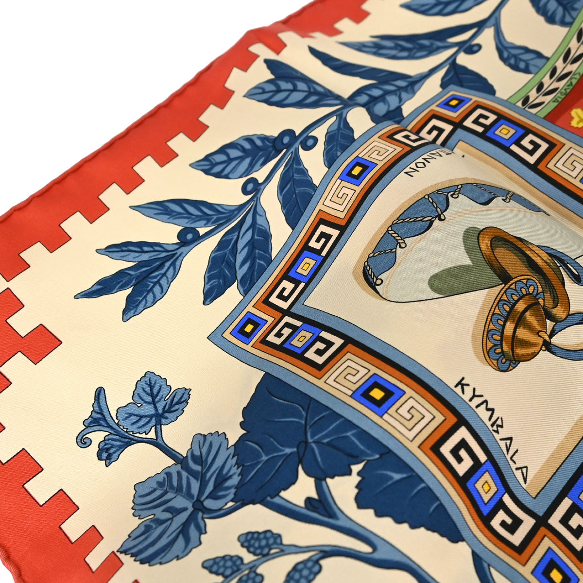 Hermes Scarf Carre 90 Musique des Dieux Red Small Good
