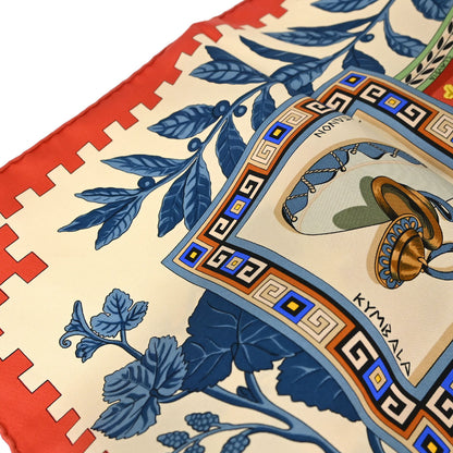 Hermes Scarf Carre 90 Musique des Dieux Red Small Good