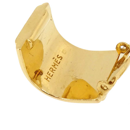 Hermes Gold Enamel Cloisonne Ware Clip-On Earrings
