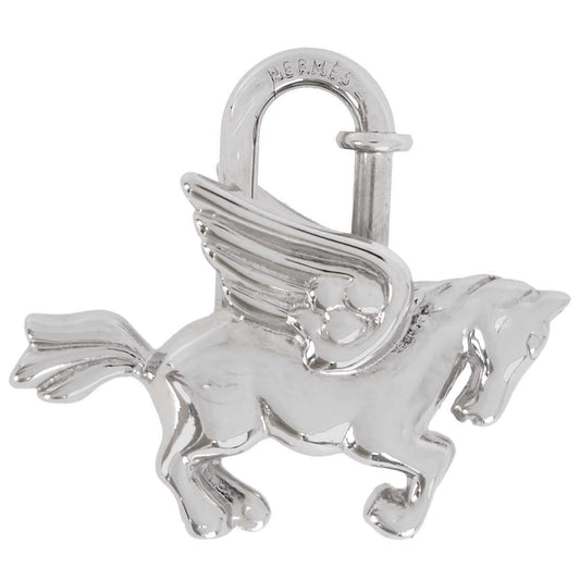 Hermes 1993 Le Cheval Pegasus Cadena Silver Small Good