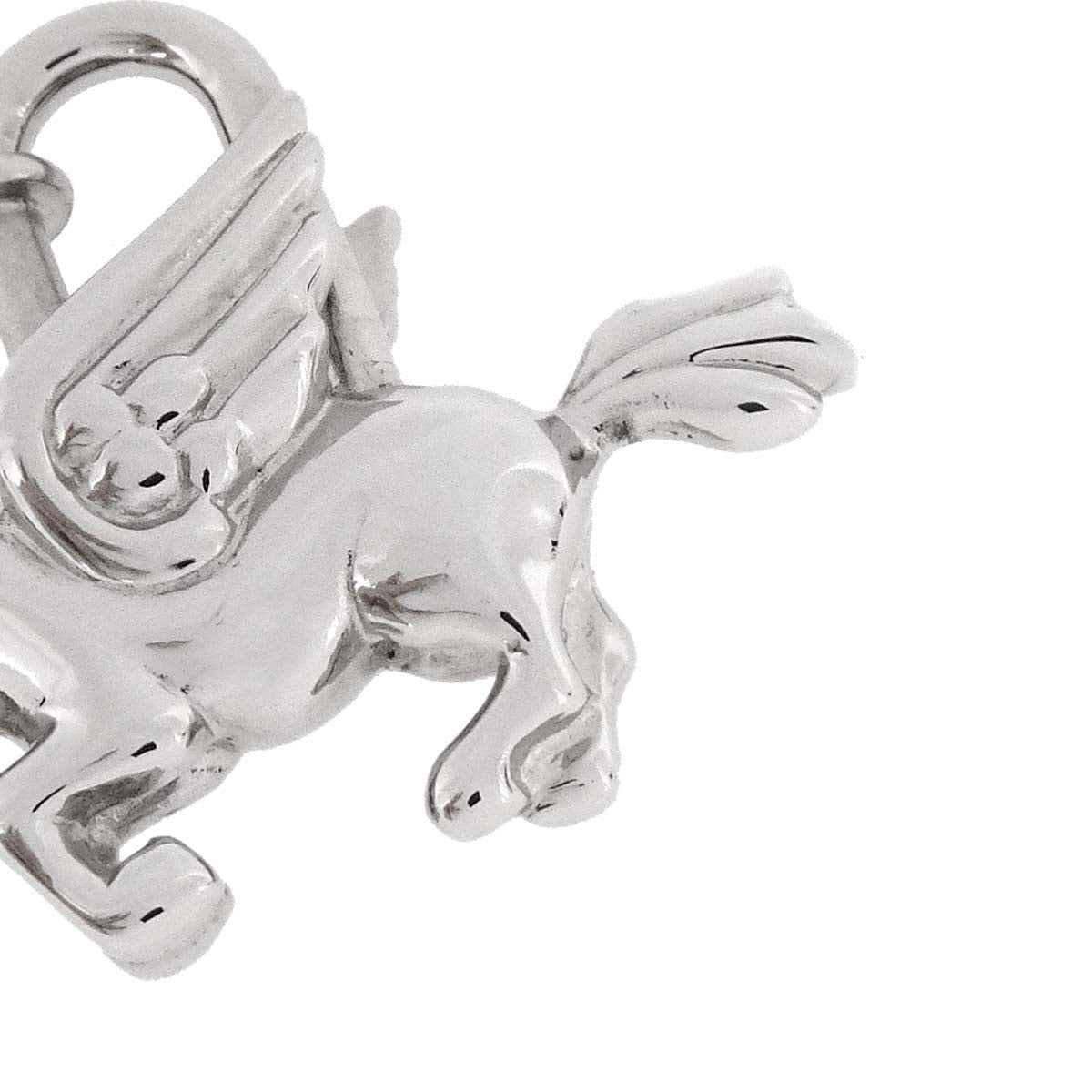 Hermes 1993 Le Cheval Pegasus Cadena Silver Small Good