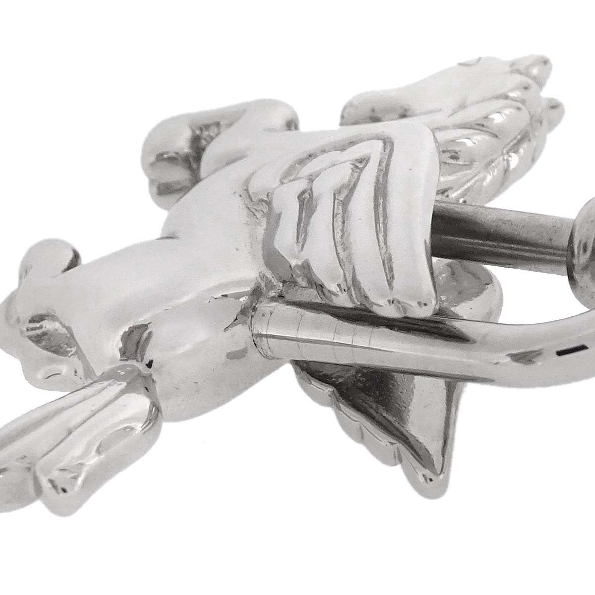 Hermes 1993 Le Cheval Pegasus Cadena Silver Small Good