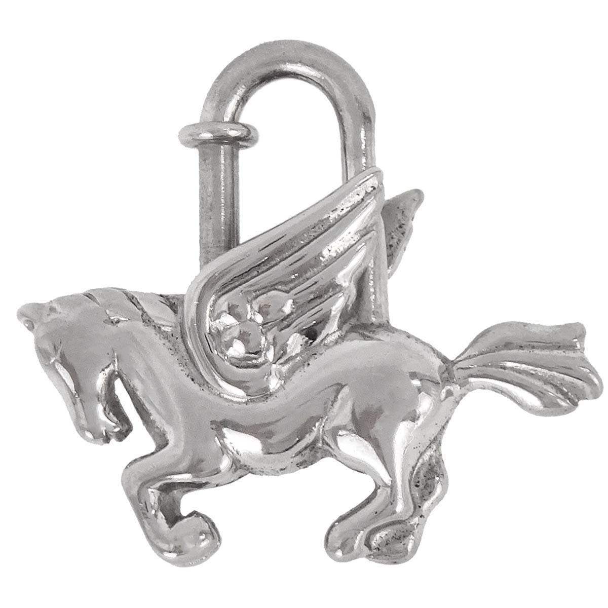 Hermes 1993 Le Cheval Pegasus Cadena Silver Small Good