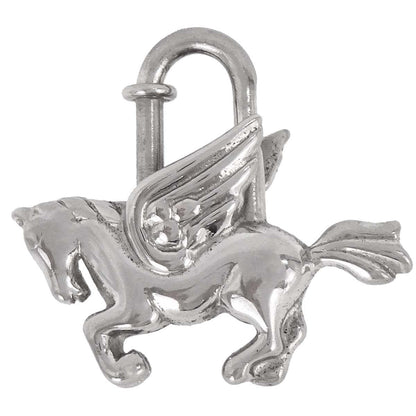 Hermes 1993 Le Cheval Pegasus Cadena Silver Small Good