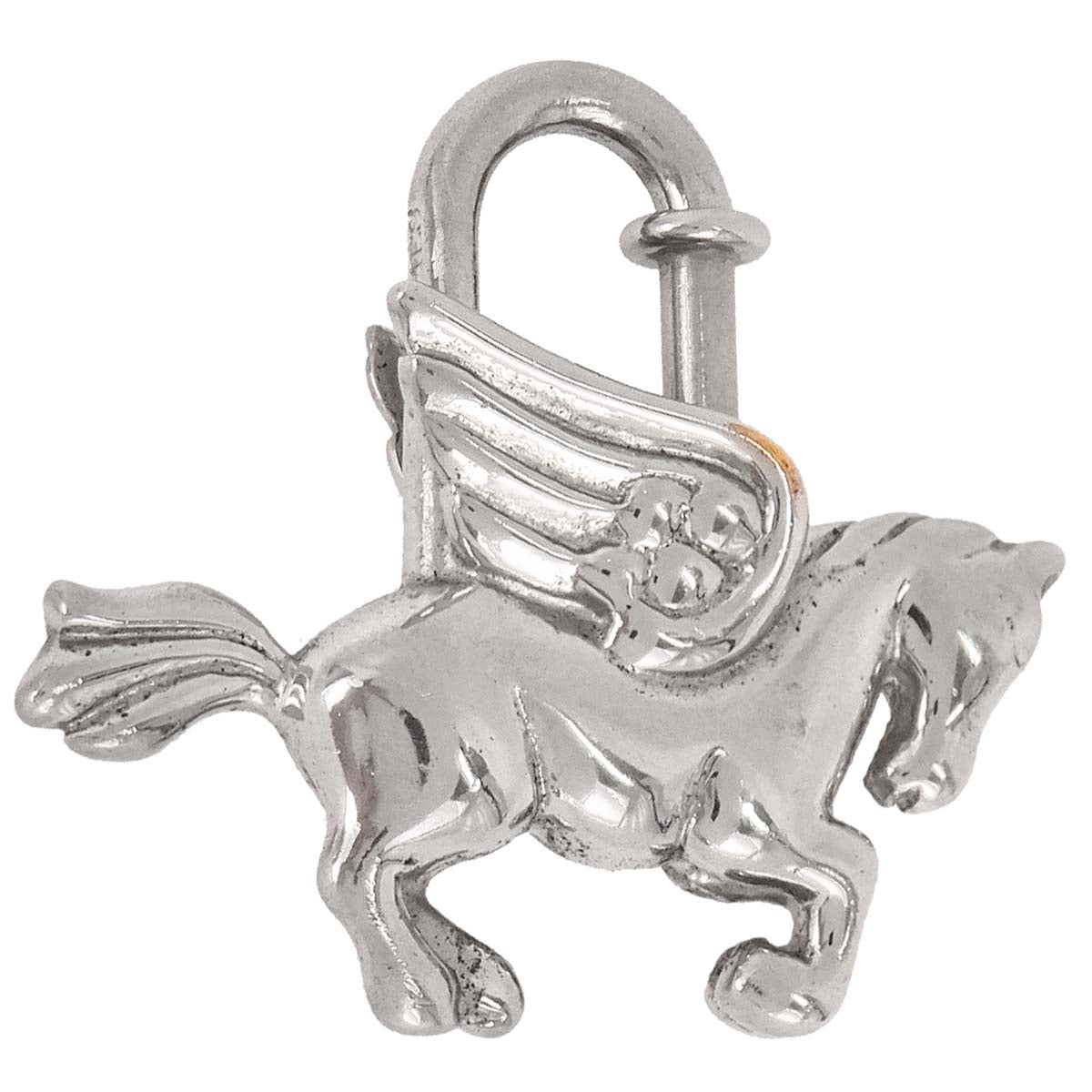 Hermes 1993 Le Cheval Pegasus Cadena Silver Small Good