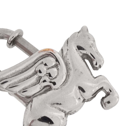 Hermes 1993 Le Cheval Pegasus Cadena Silver Small Good