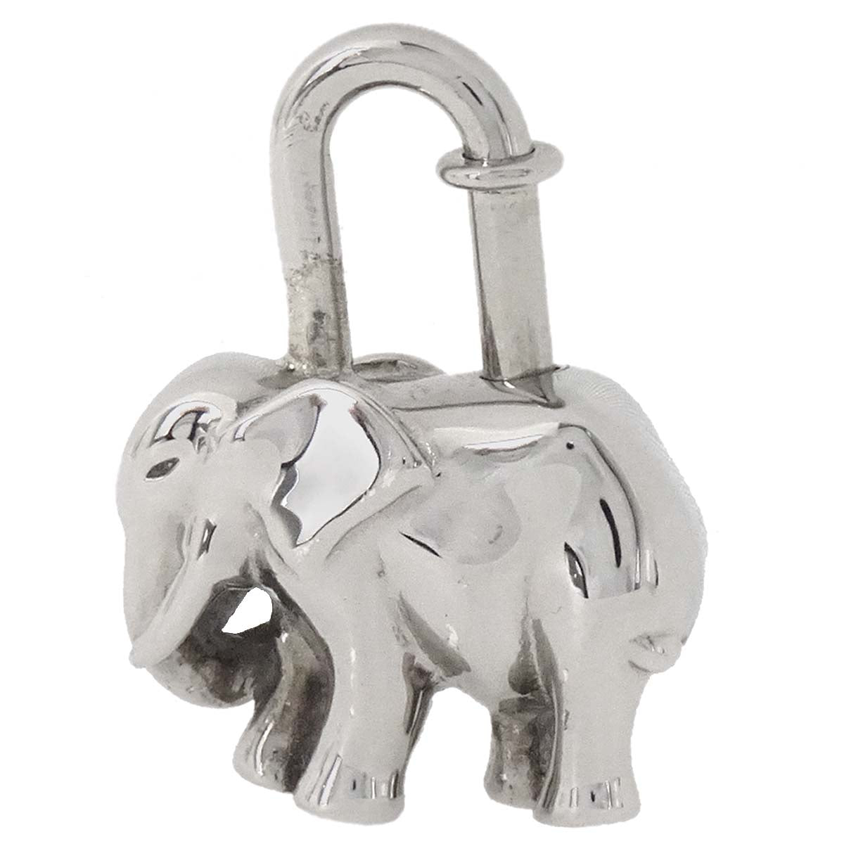 Hermes 1988 Elephant Cadena Silver Small Good