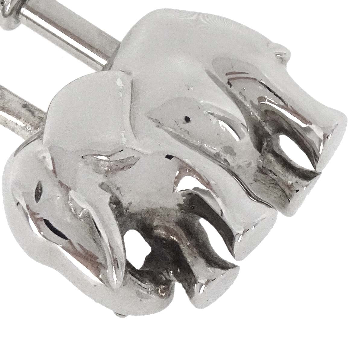 Hermes 1988 Elephant Cadena Silver Small Good