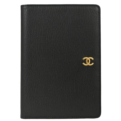 Chanel 1997-1999 Bifold Wallet Purse Black Calfskin