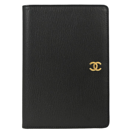 Chanel 1997-1999 Bifold Wallet Purse Black Calfskin