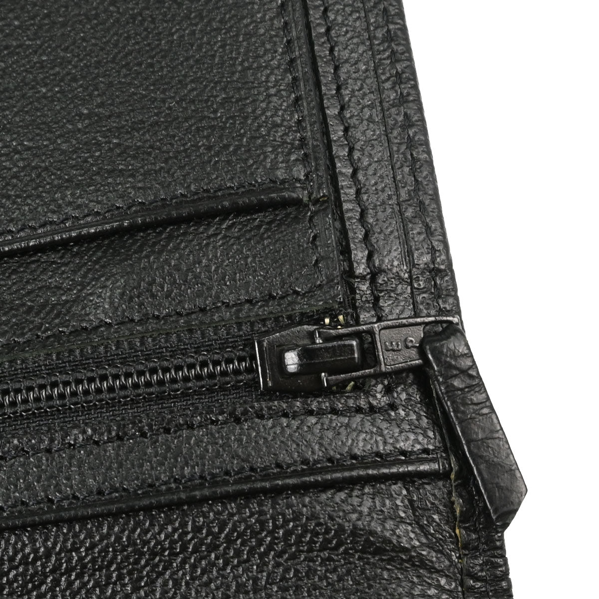 Chanel 1997-1999 Bifold Wallet Purse Black Calfskin