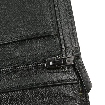 Chanel 1997-1999 Bifold Wallet Purse Black Calfskin