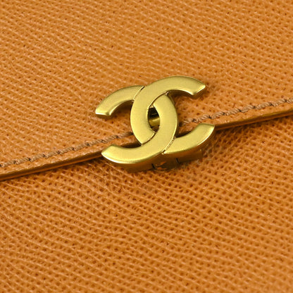 Chanel 1997-1999 Trifold Wallet Purse Brown Calfskin
