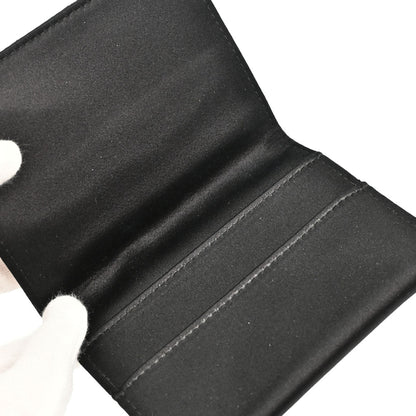 Chanel 2004-2005 Black Satin Choco Bar Cardholder Rhinestone Small Good