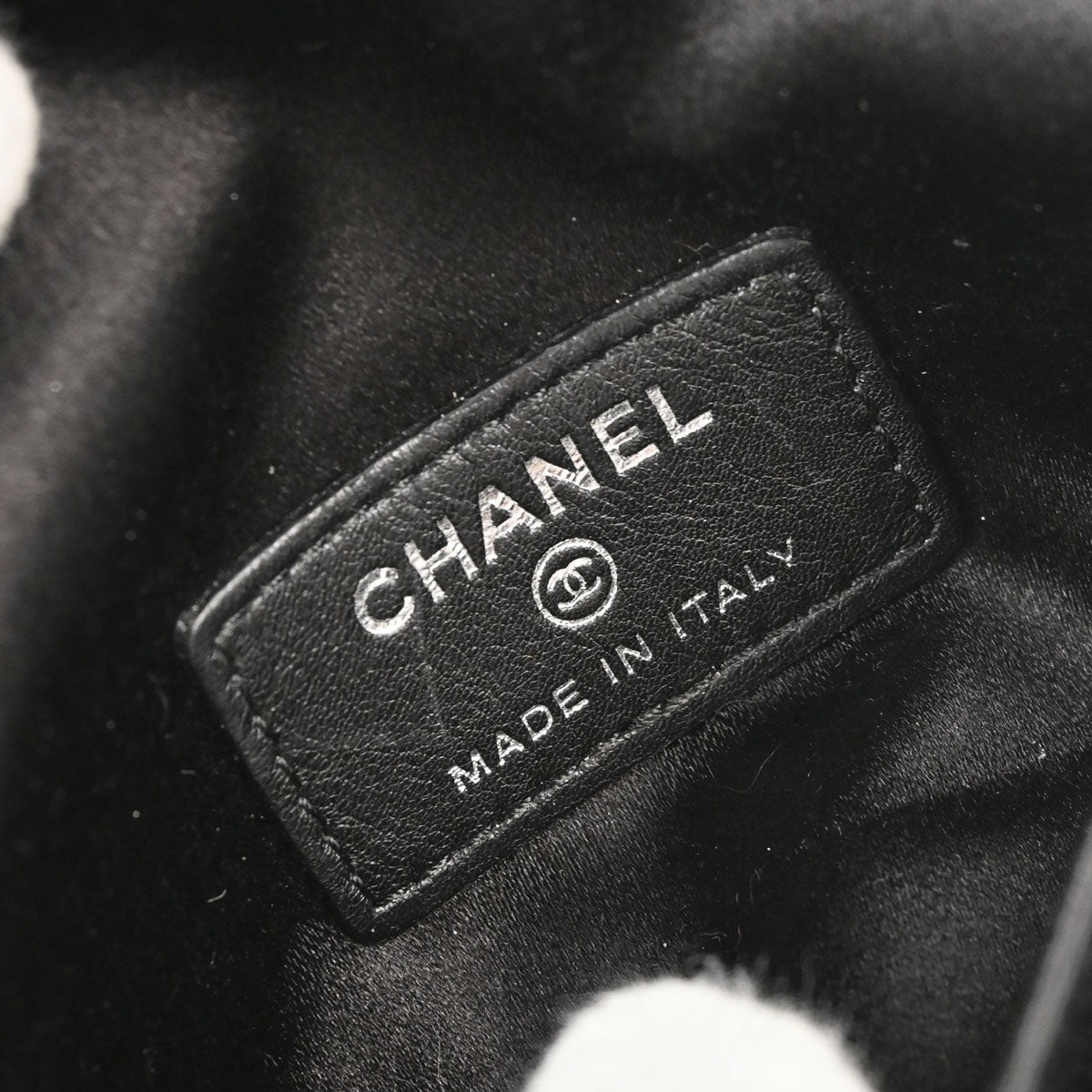 Chanel 2004-2005 Black Satin Choco Bar Cardholder Rhinestone Small Good