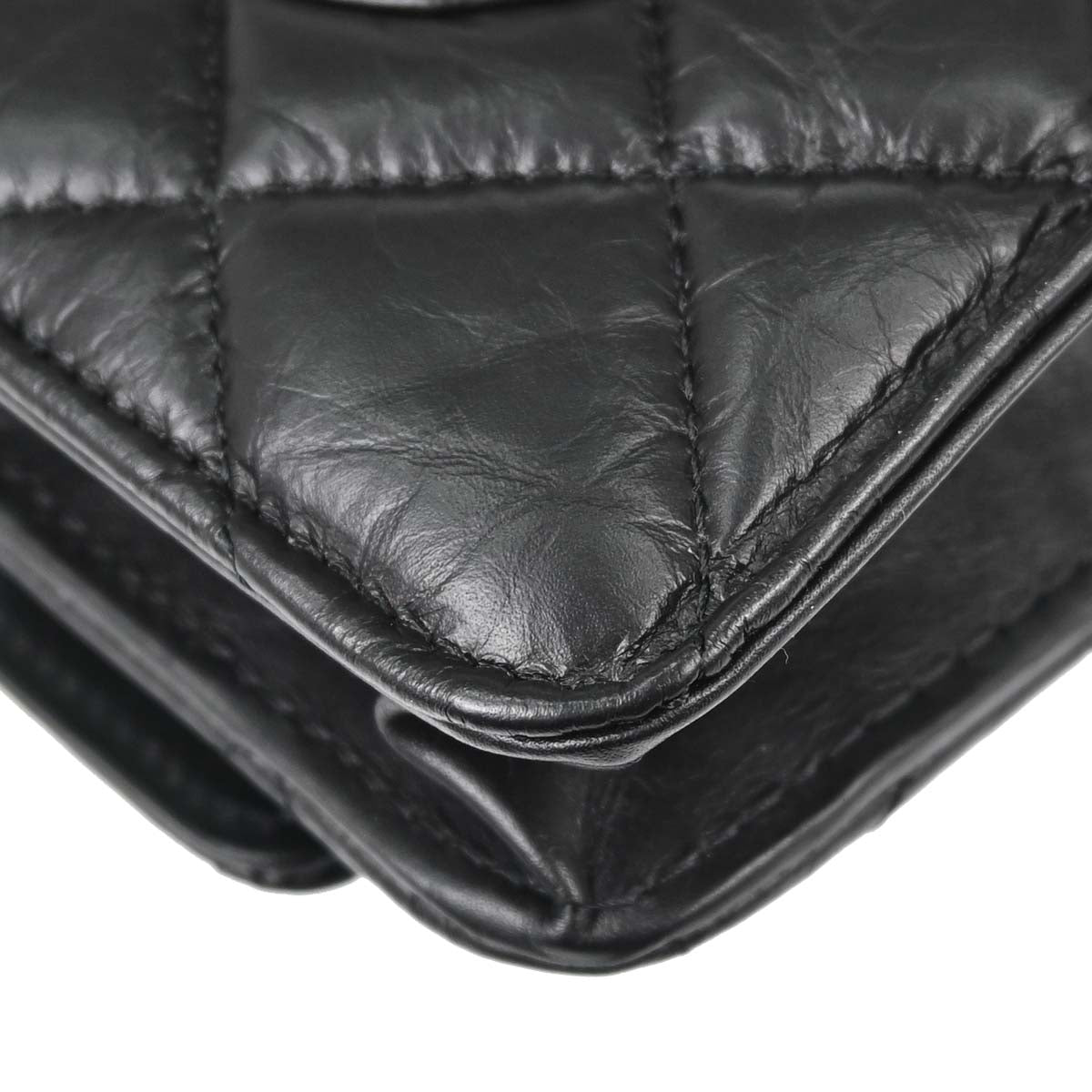 Chanel 2017-2018 Black Calfskin Rhinestone Icon WOC Wallet on Chain Bag