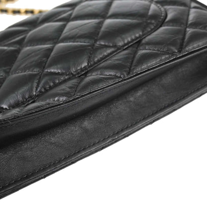 Chanel 2017-2018 Black Calfskin Rhinestone Icon WOC Wallet on Chain Bag