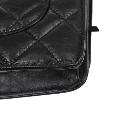 Chanel 2017-2018 Black Calfskin Rhinestone Icon WOC Wallet on Chain Bag