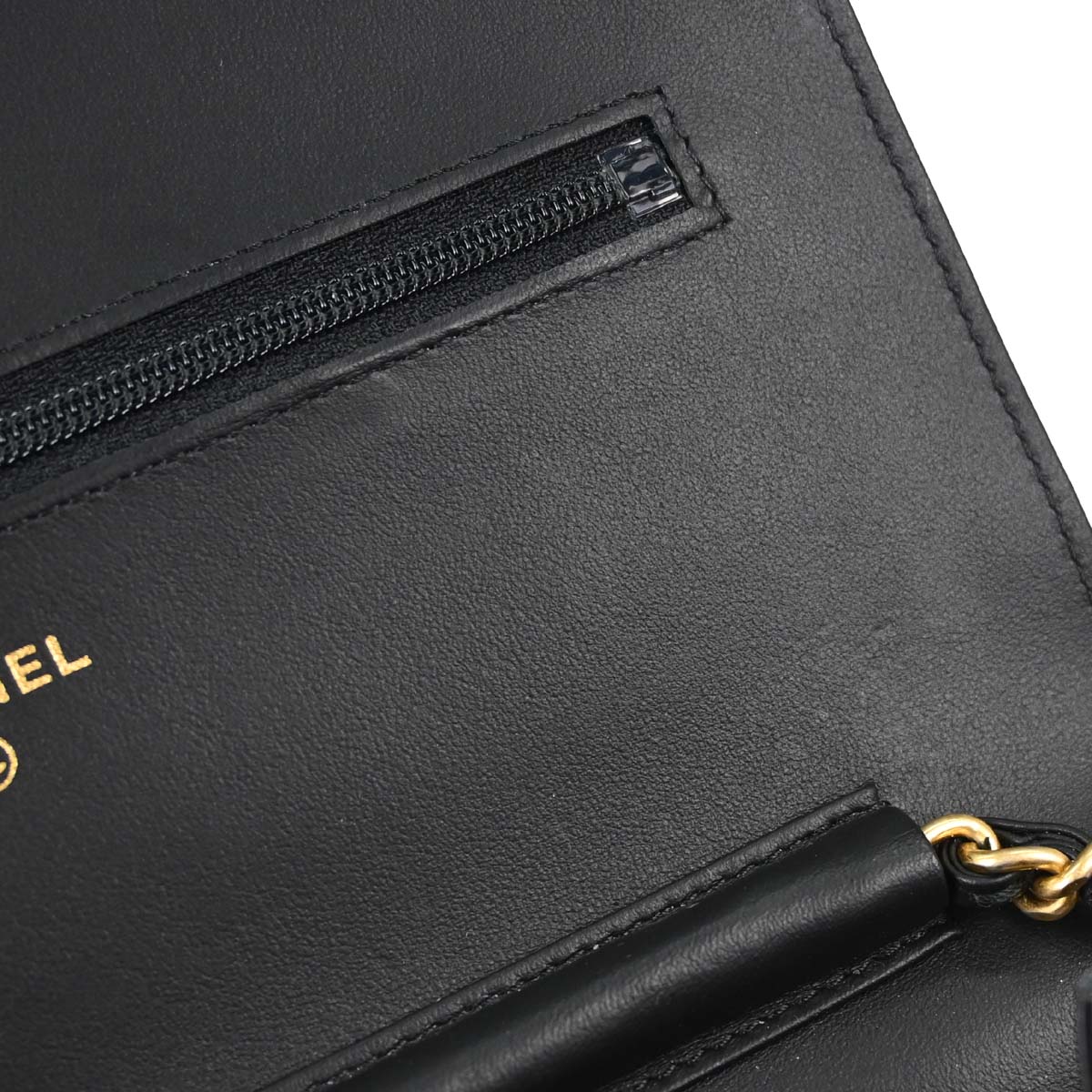 Chanel 2017-2018 Black Calfskin Rhinestone Icon WOC Wallet on Chain Bag