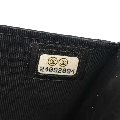 Chanel 2017-2018 Black Calfskin Rhinestone Icon WOC Wallet on Chain Bag