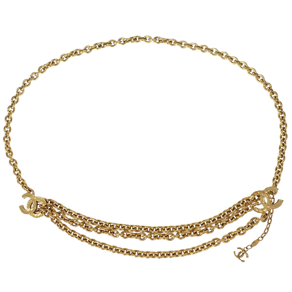 Chanel Chain Belt CC Gold Small Good 1985