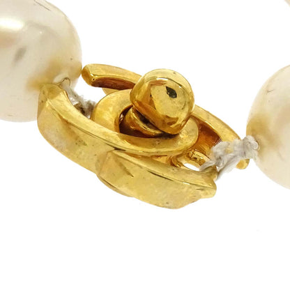 Chanel Turnlock Bracelet Gold Costume Pearl 97P