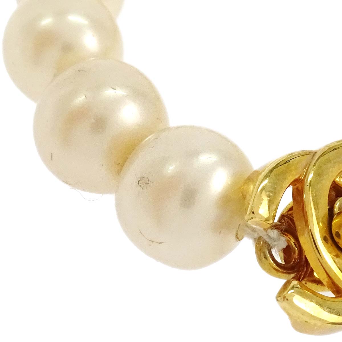 Chanel Turnlock Bracelet Gold Costume Pearl 97P