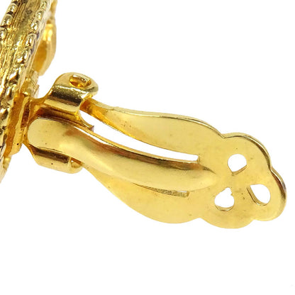Chanel Oval Clip-On Earrings Gold 2089