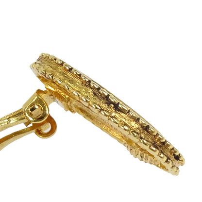 Chanel Oval Clip-On Earrings Gold 2089
