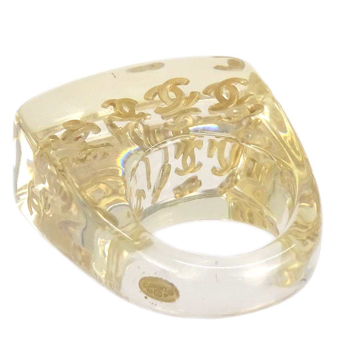 Chanel Ring Clear Acrylic #54 01P