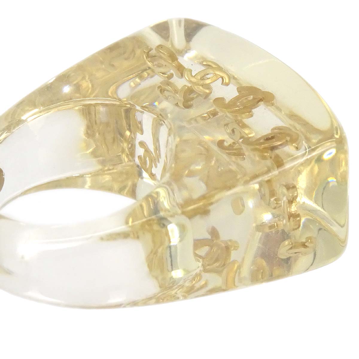 Chanel Ring Clear Acrylic #54 01P
