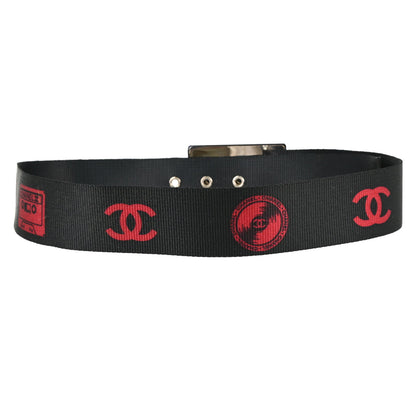 Chanel Cassette Tape Belt Black #75/30