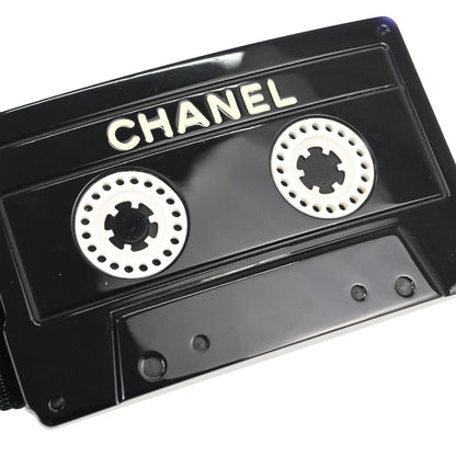 Chanel Cassette Tape Belt Black #75/30
