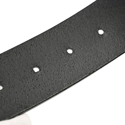 Chanel Black Gold Leather Belt #75/30