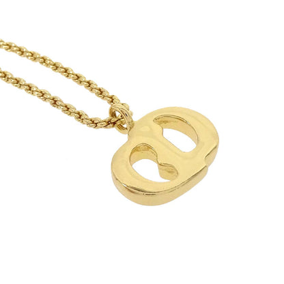 Christian Dior Necklace Pendant Clip-On Earrings Set Gold
