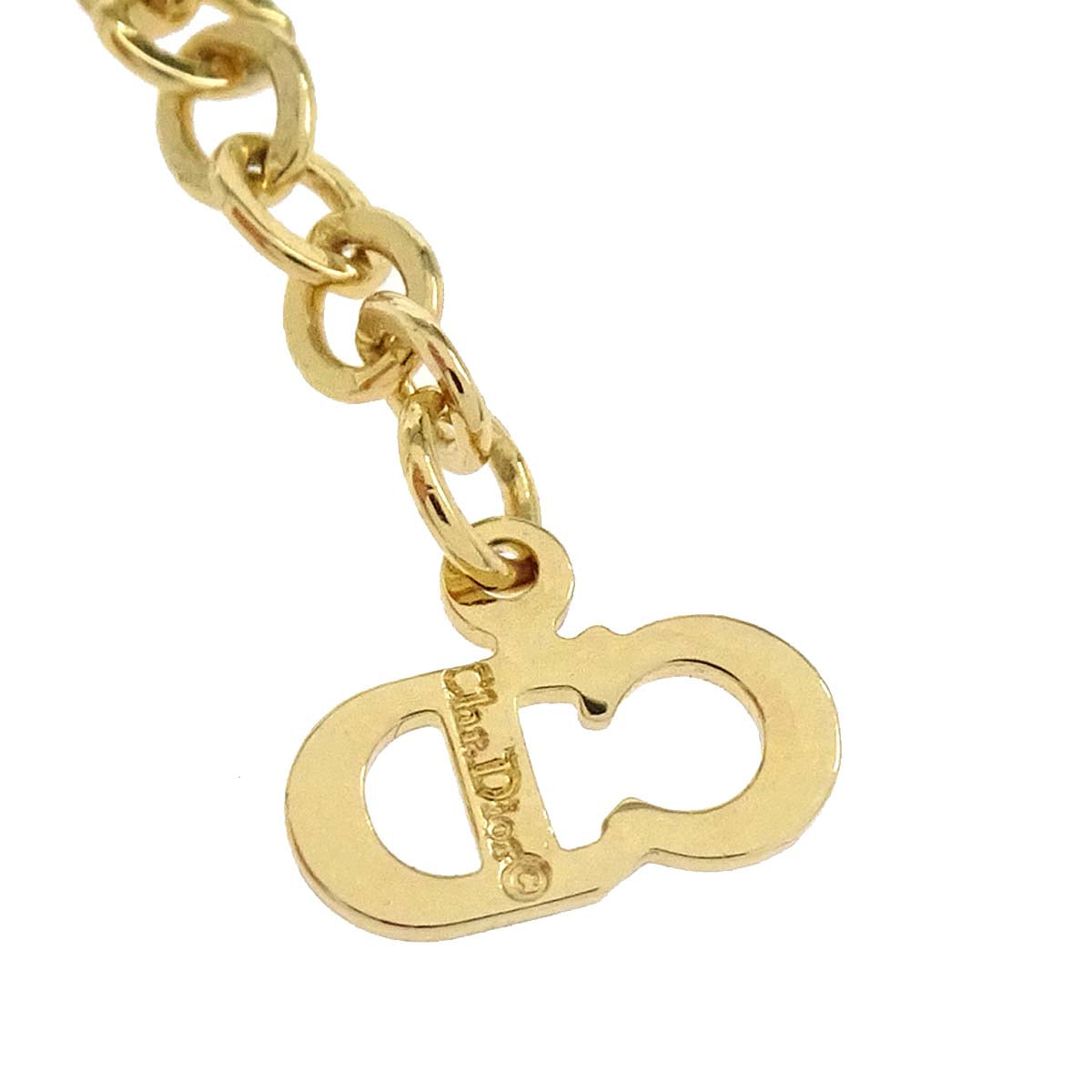 Christian Dior Necklace Pendant Clip-On Earrings Set Gold