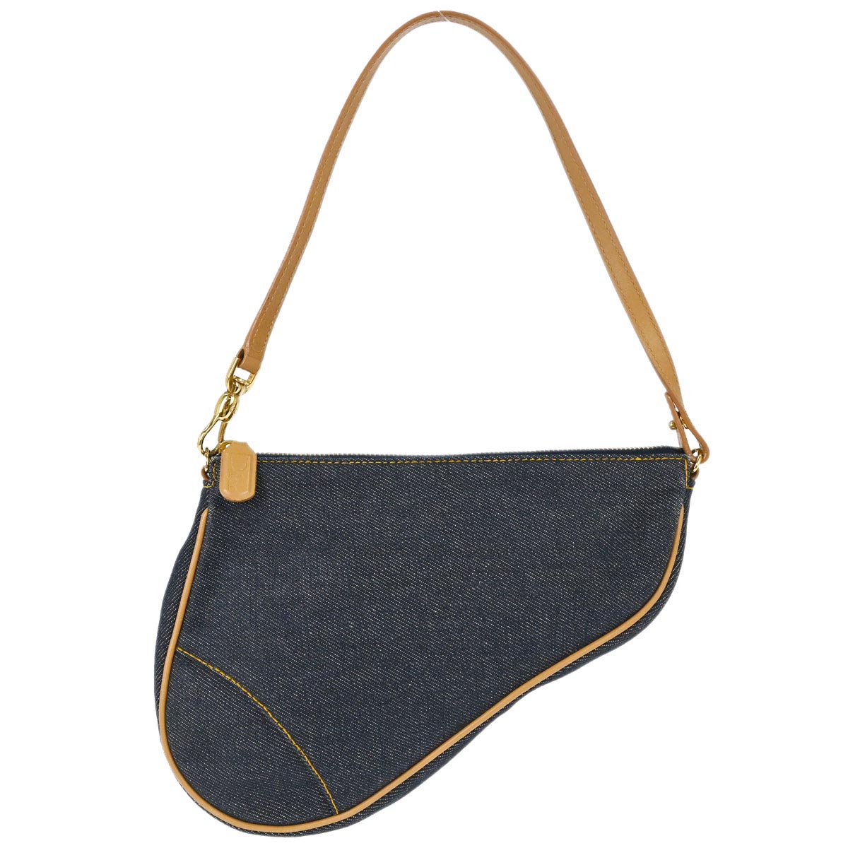 Christian Dior Navy Denim Saddle Handbag