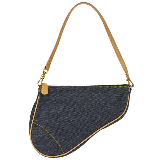 Christian Dior Navy Denim Saddle Handbag