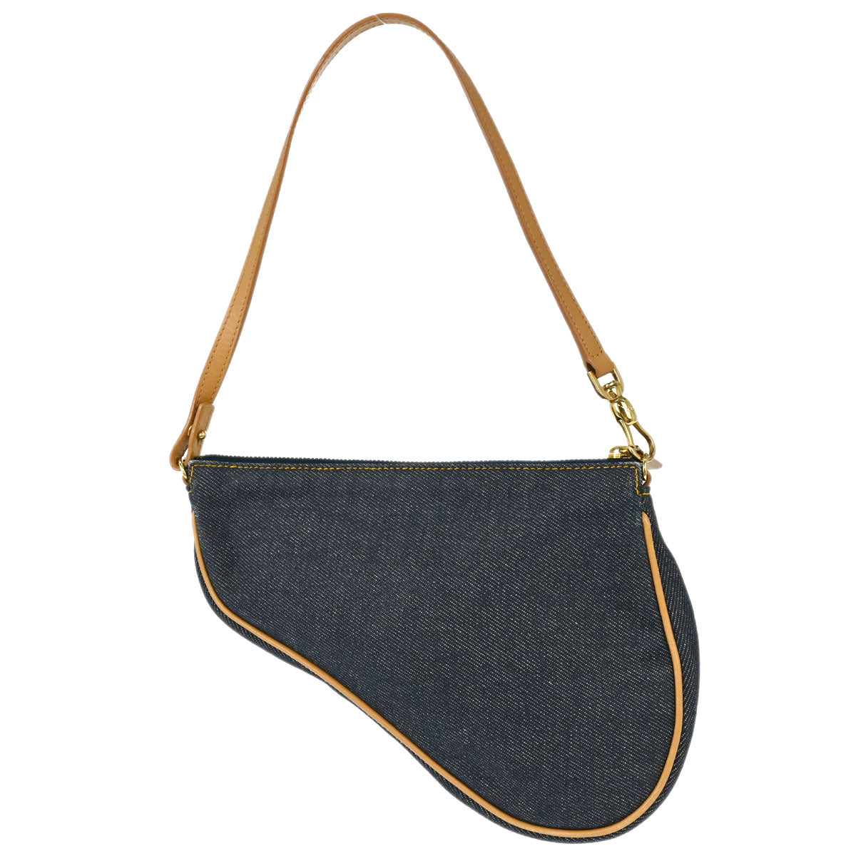 Christian Dior Navy Denim Saddle Handbag