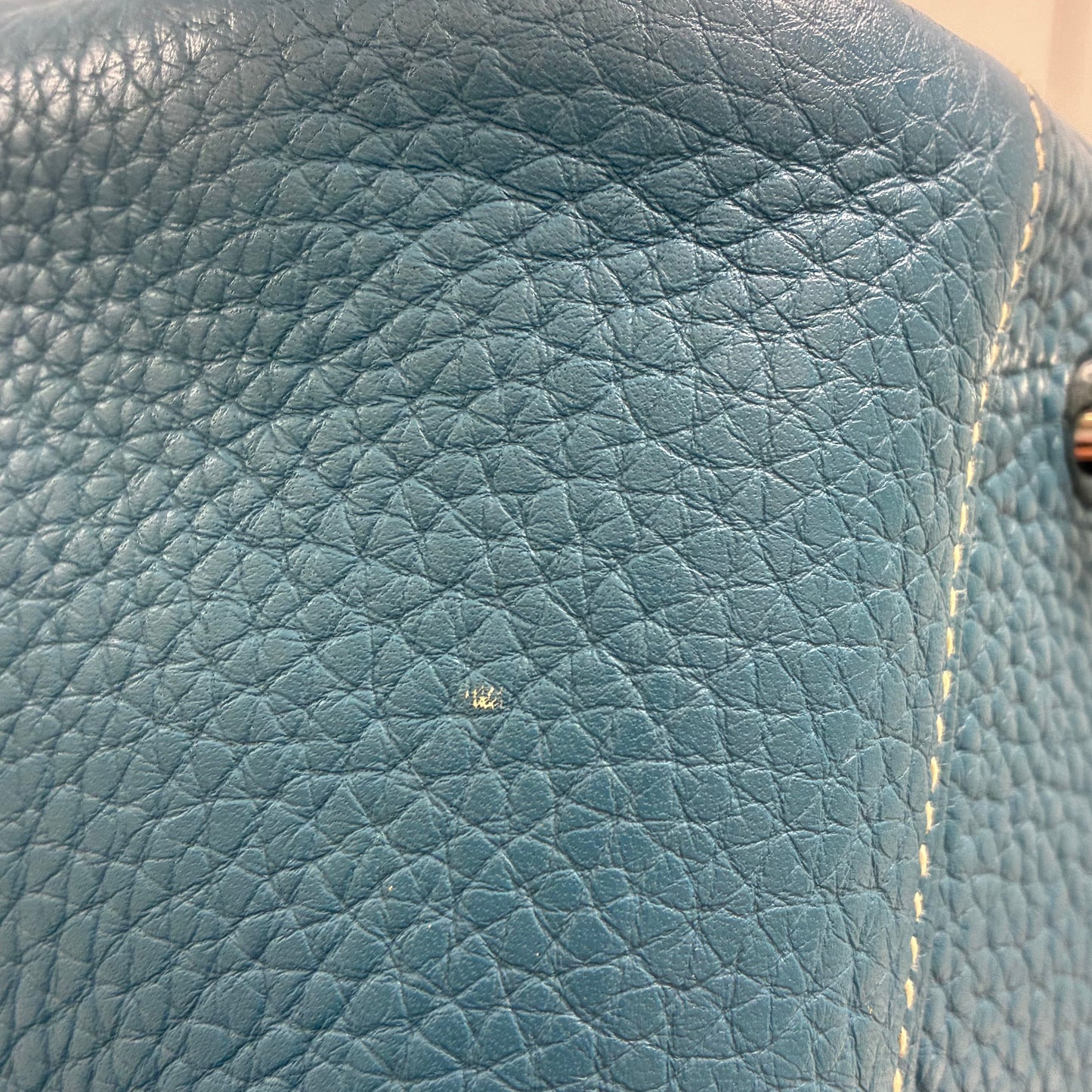 Hermes Blue Jean Taurillon Clemence Lindy 34 Shoulder Bag