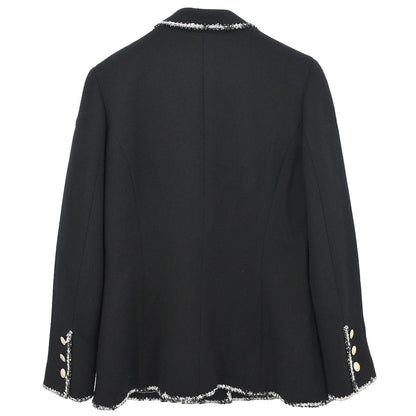Chanel 2005 Emblem Single Breasted Jacket Black #42