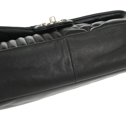 Chanel 2014 Black Lambskin Paris Dallas Stars and Stripes Flap Shoulder Bag