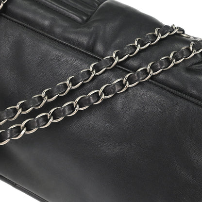 Chanel 2014 Black Lambskin Paris Dallas Stars and Stripes Flap Shoulder Bag
