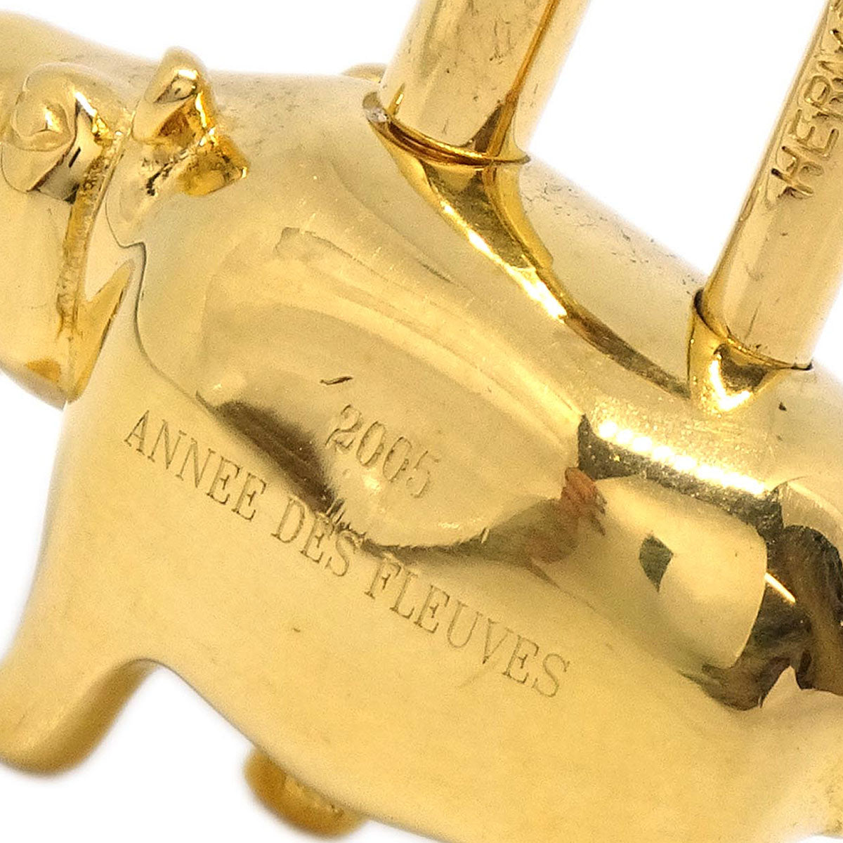 Hermes 2005 Annee Des Fleuves Cadena Gold Small Good