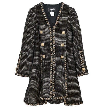 Chanel 2011 Tweed Coat Black Gold #36