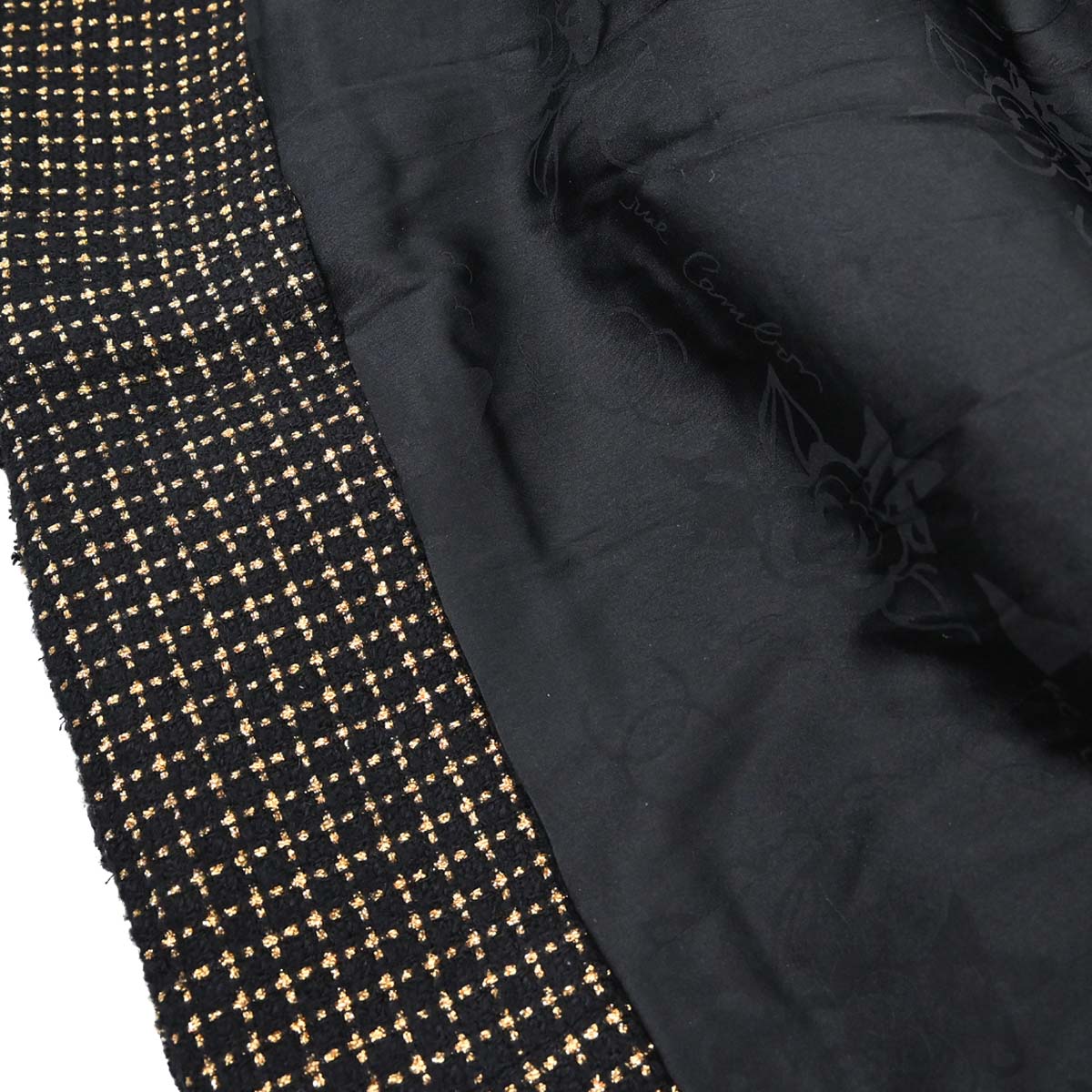 Chanel 2011 Tweed Coat Black Gold #36