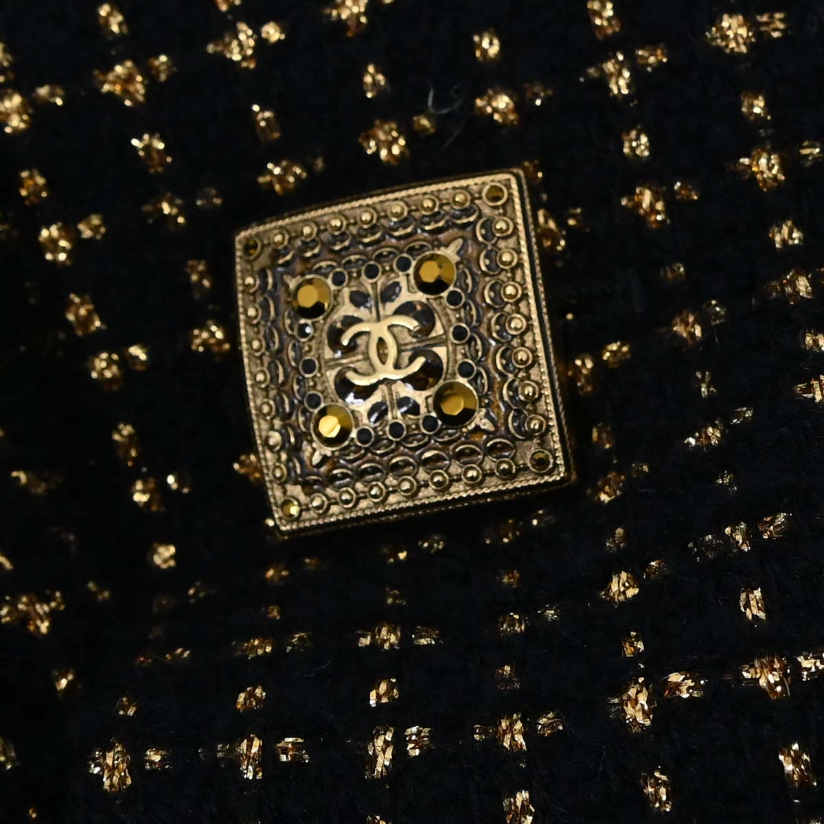 Chanel 2011 Tweed Coat Black Gold #36